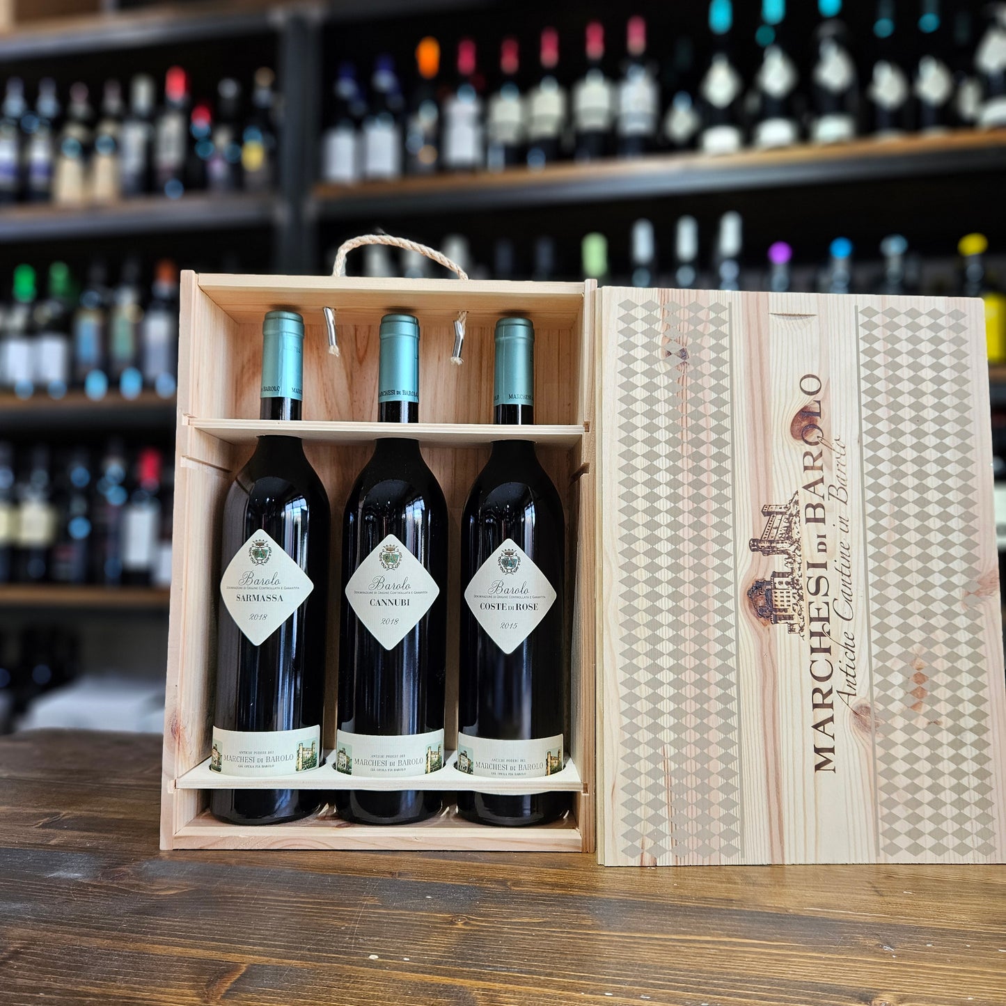 "I Cru di Barolo" - Marchesi di Barolo (cassetta di legno 3 bottiglie)