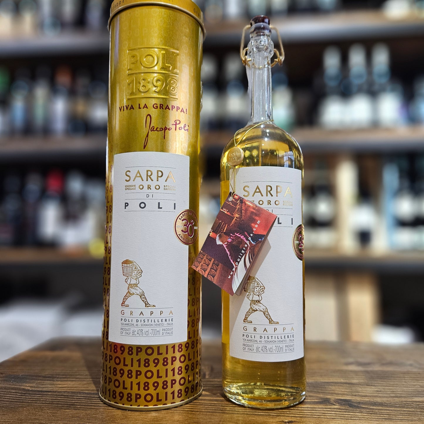 Grappa Barricata "Sarpa Oro" - Jacopo Poli 0.7l (Astucciato)