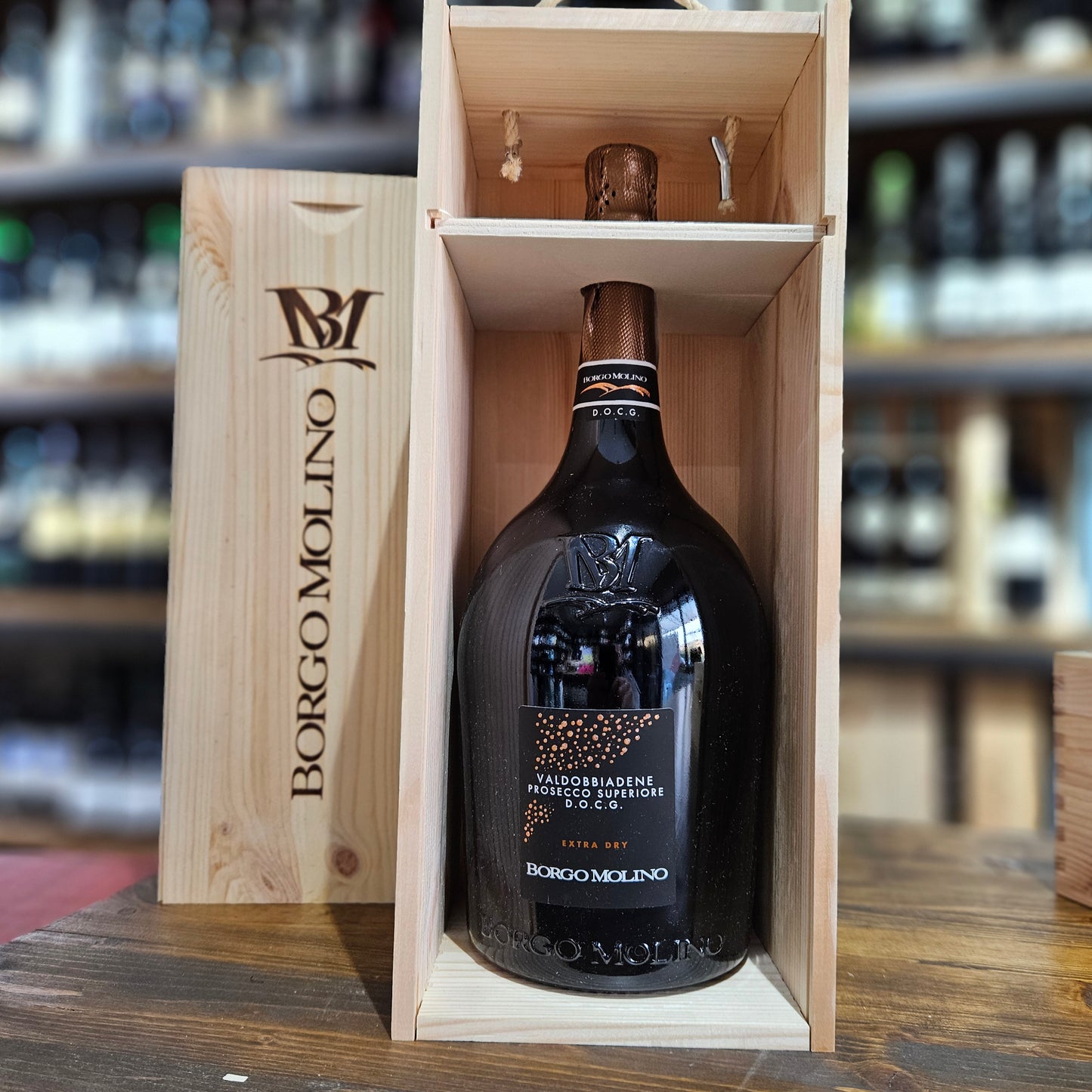 Valdobbiadene Prosecco Superiore Extra Dry DOCG BORGO MOLINO Magnum 1,5l (Cassetta di legno)
