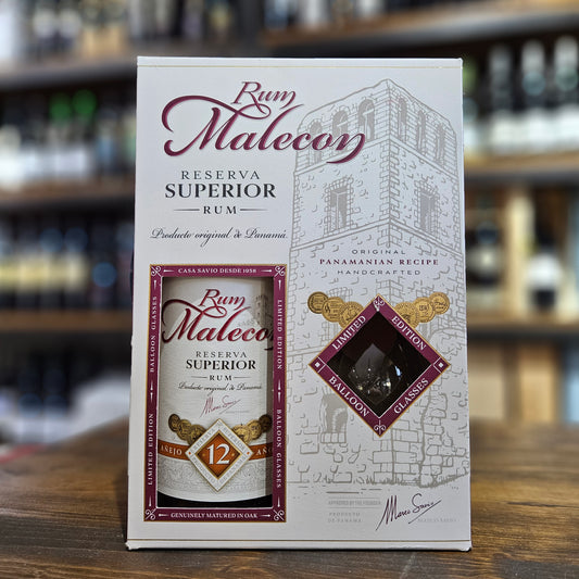 Rum Malecon Reserva Superior 12 anni 70cl (Giftbox con due bicchieri))